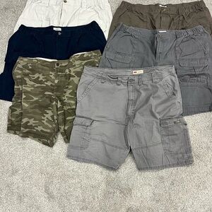 Men's Casual Cargo Shorts - Gray, Camouflage, Navy, Brown